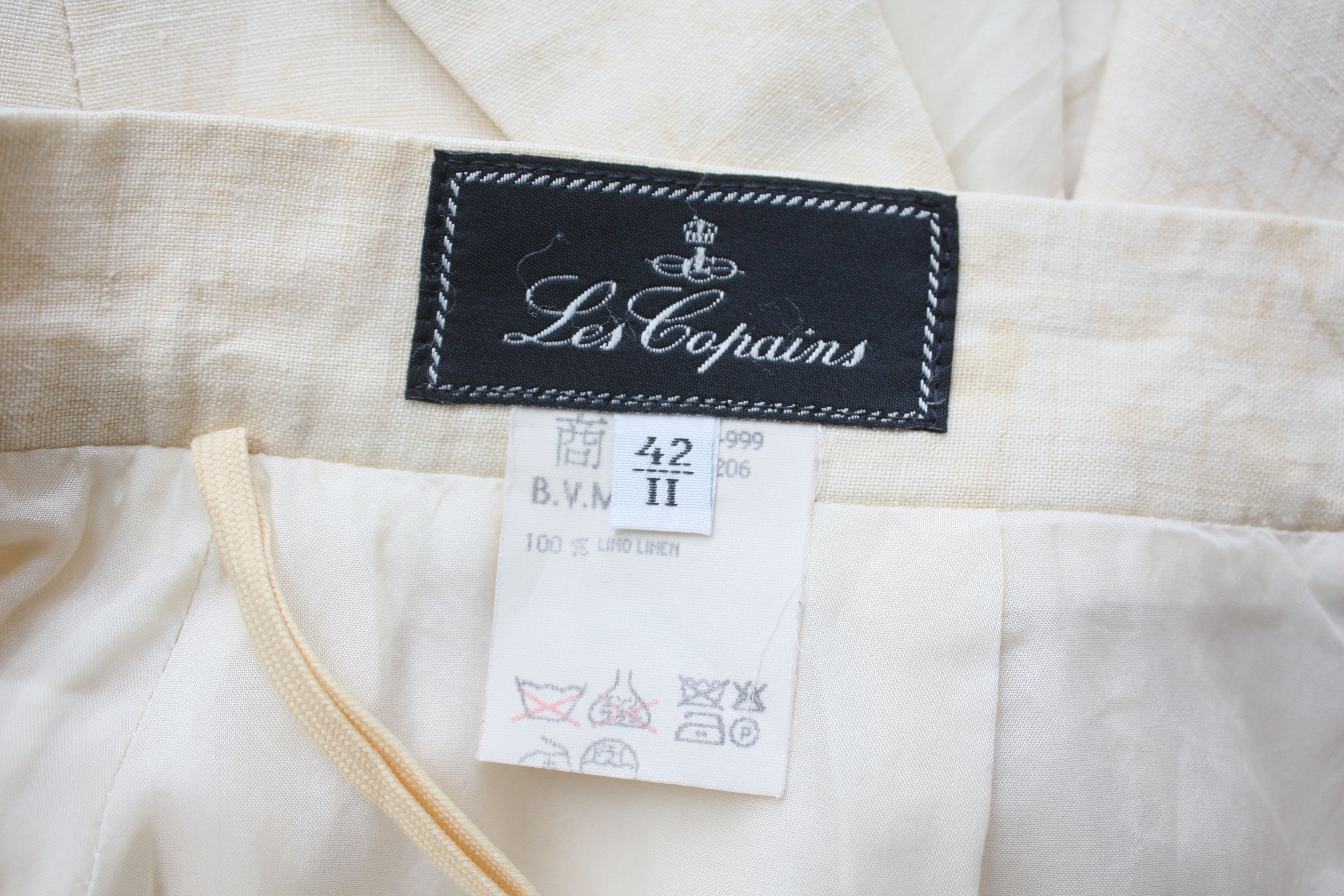 Les Copains Les Copains Linen Beige Suite Blazer Skirt Made In Italy Size M / US 6-8 / IT 42-44 - 9 Thumbnail