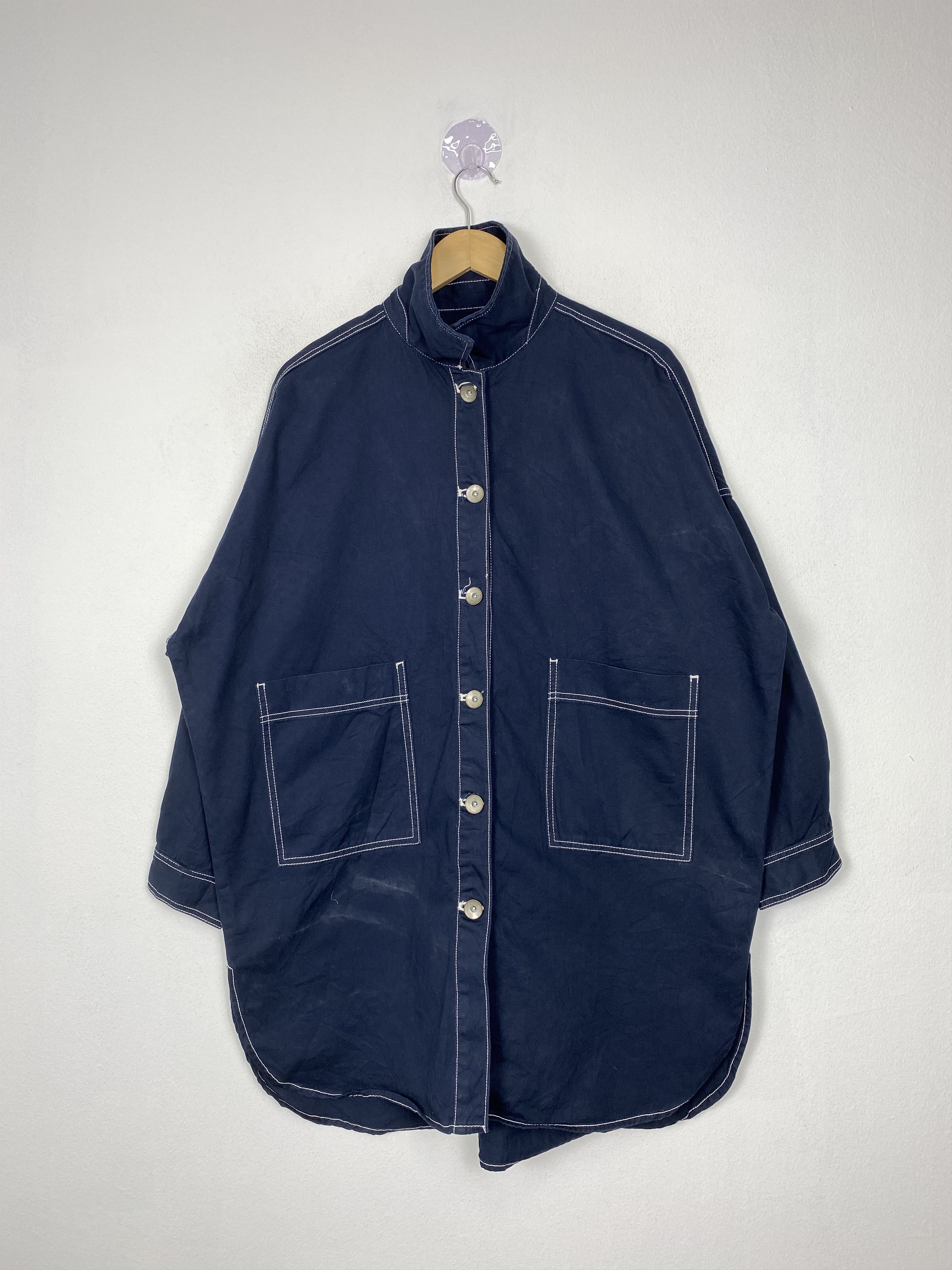 Japanese Brand Vintage Japanese Brand Button Up Long Cotton Jacket Size US M / EU 48-50 / 2 - 1 Thumbnail