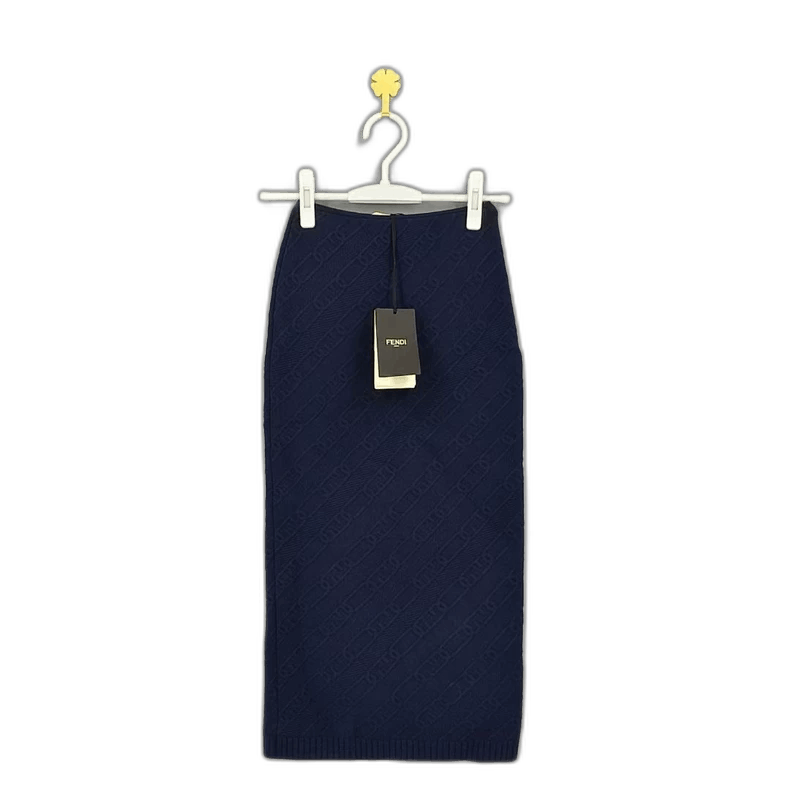 Fendi fendi navy blue long skirt with tag Size US 38 / EU 54 - 1 Thumbnail
