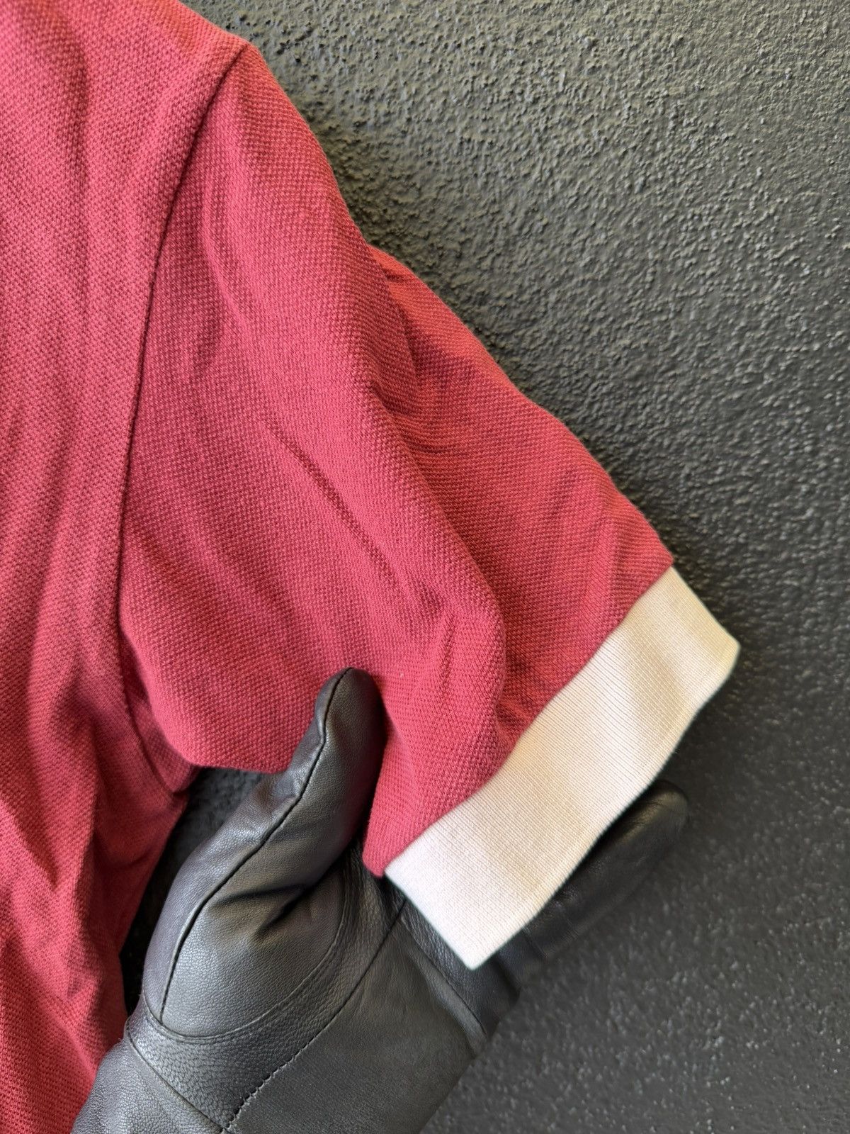 45rpm Vintage 80s 45rpm Red Polo Shirt with White Collar and Cuffs Size US M / EU 48-50 / 2 - 5 Thumbnail