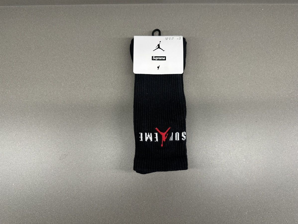 Jordan Brand × Supreme Supreme Jordan Crew Socks Black Size ONE SIZE - 3 Thumbnail