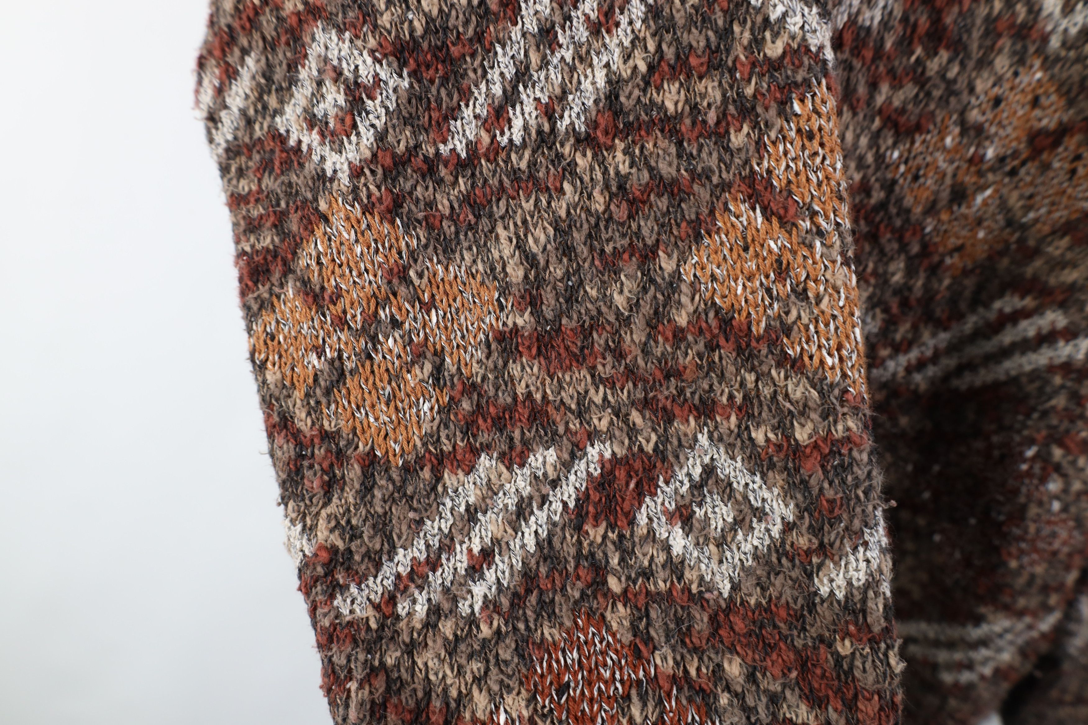 Vintage Vintage 90s Streetwear Geometric Knit Sweater Earth Tone USA Size US M / EU 48-50 / 2 - 6 Thumbnail