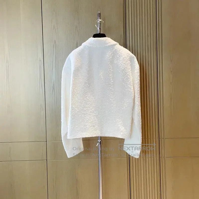 Chanel Chanel White Cotton Blend Women's Jacket . Size M / US 6-8 / IT 42-44 - 1 Thumbnail