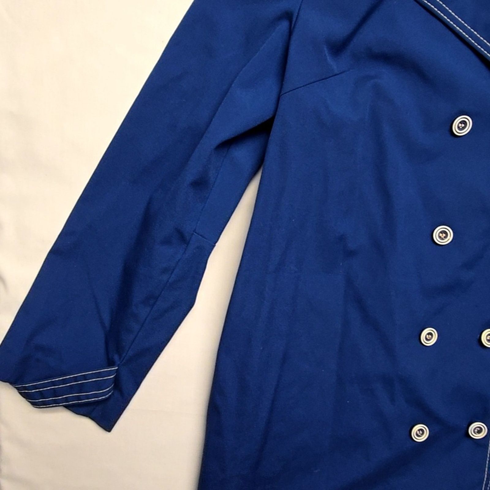 Other Vintage White Stag Blue Double Breasted Large Coat Size L / US 10 / IT 46 - 5 Thumbnail