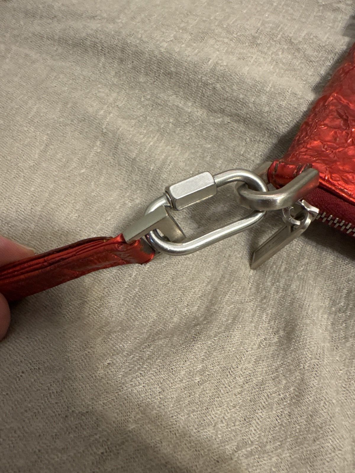 Rick Owens Rick Owens Cherry Red Neck Wallet Bag Pouch + Keychain Lot Size ONE SIZE - 8 Thumbnail