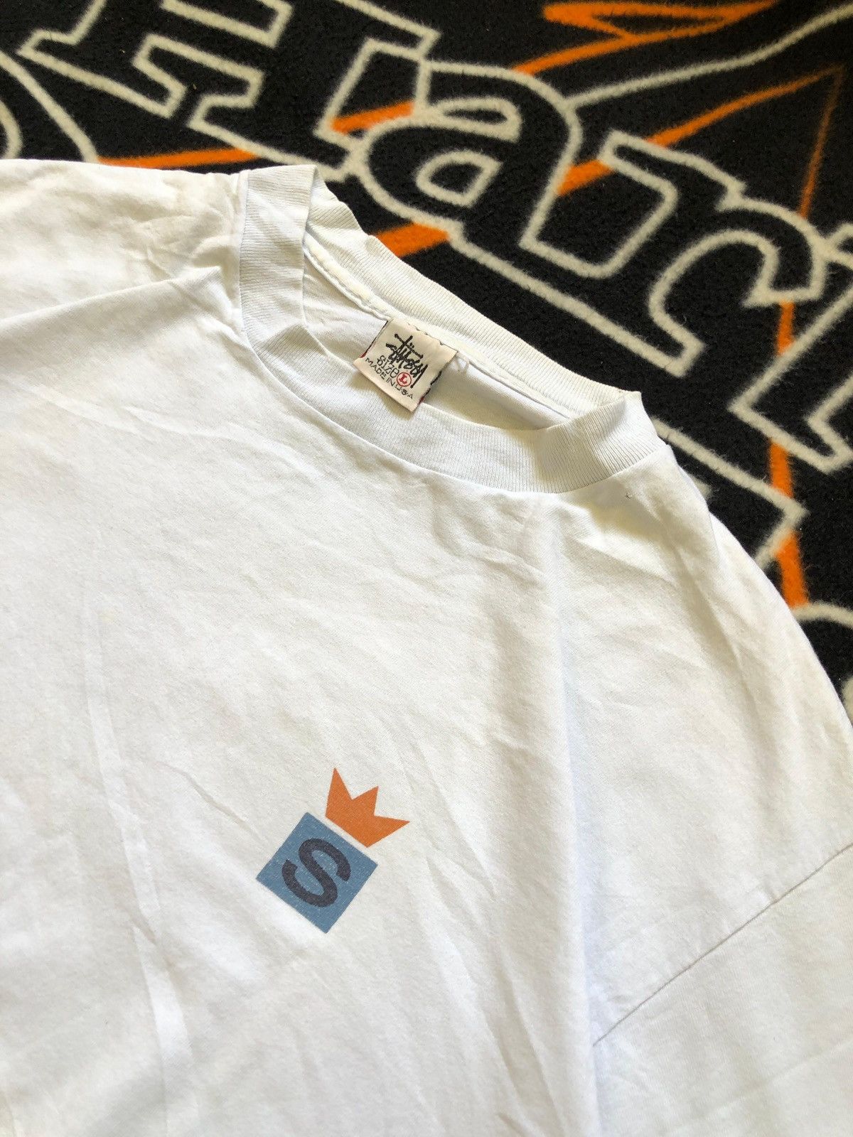Stussy Vintage 90s STUSSY Crown tee USA single stitch Size US L / EU 52-54 / 3 - 6 Thumbnail