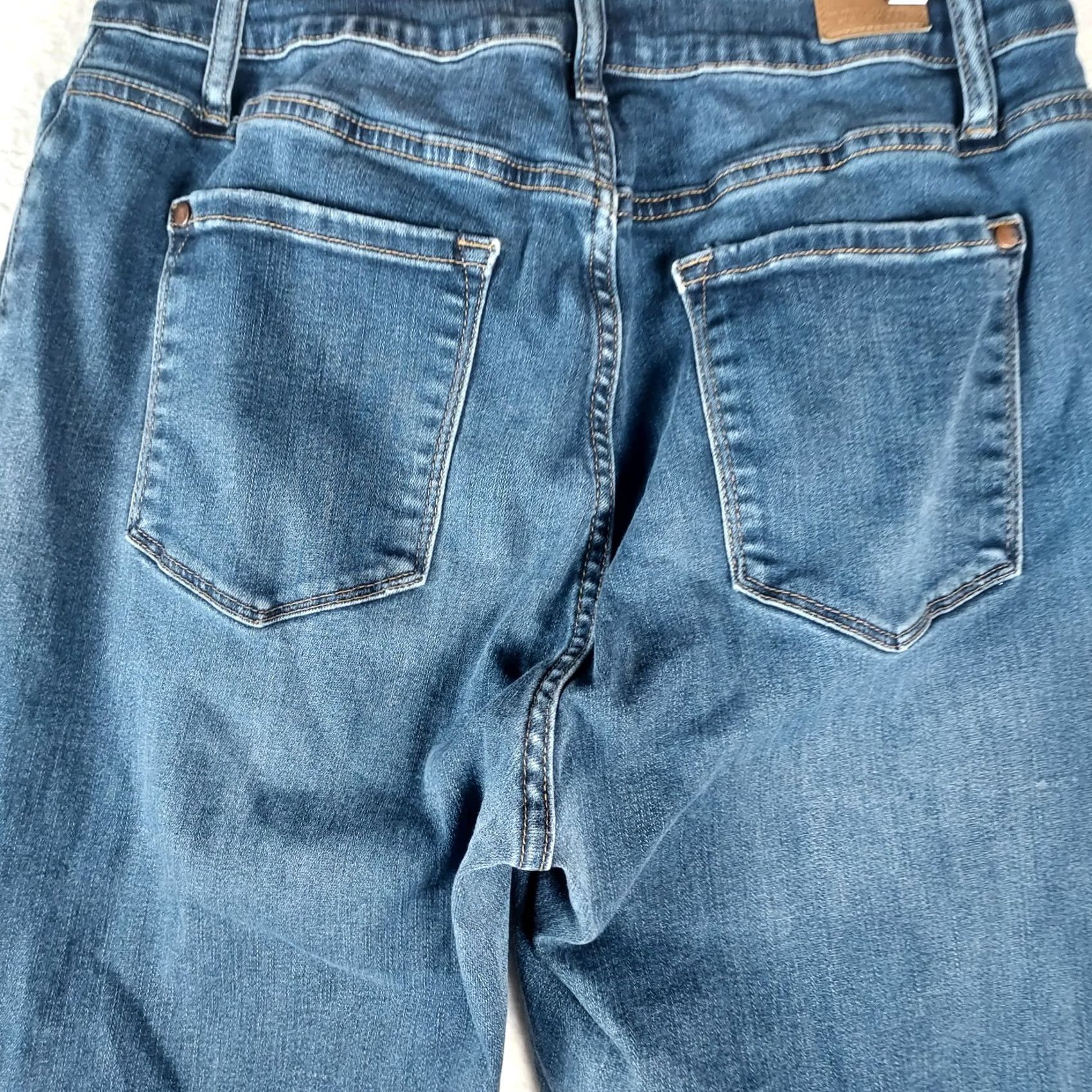 Vintage Judy Blue Jeans Women 16W High Rise Button Fly Stretch Denim Medium Wash Skinny Regular Plus Size Blue 5-Pocket Design Womens Size 38" / US 16 / IT 52 - 4 Thumbnail