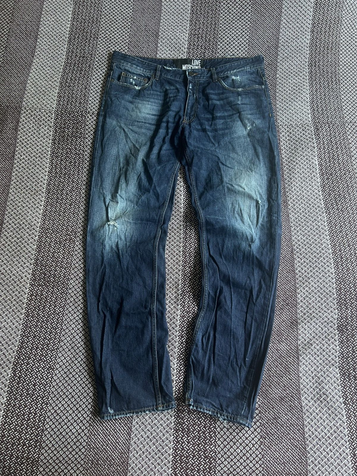 Moschino Vintage Love Moschino Denim Jeans Distressed Luxury Size 38 Size US 38 / EU 54 - 7 Thumbnail
