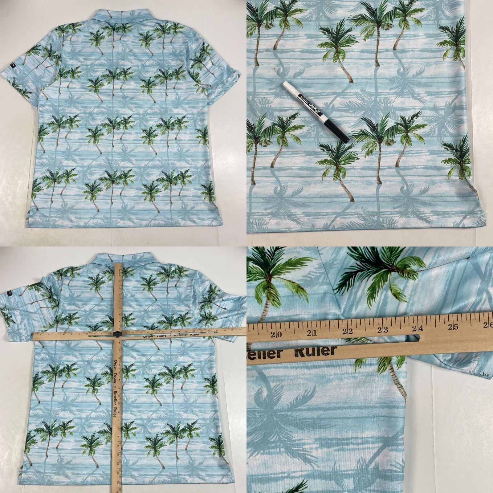 Vintage Yatta Polo Shirt Mens XL Blue Hawaiian Palm Short Sleeve Golfing Beach Polo Shirt Mens XL Blue Hawaiian Palm Short Sleeve Golfing Beach Size US XL / EU 56 / 4 - 8 Thumbnail