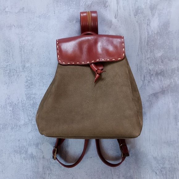 image of Vintage Dorsa Leather Handbag/backpack in Brown Tan, Women's