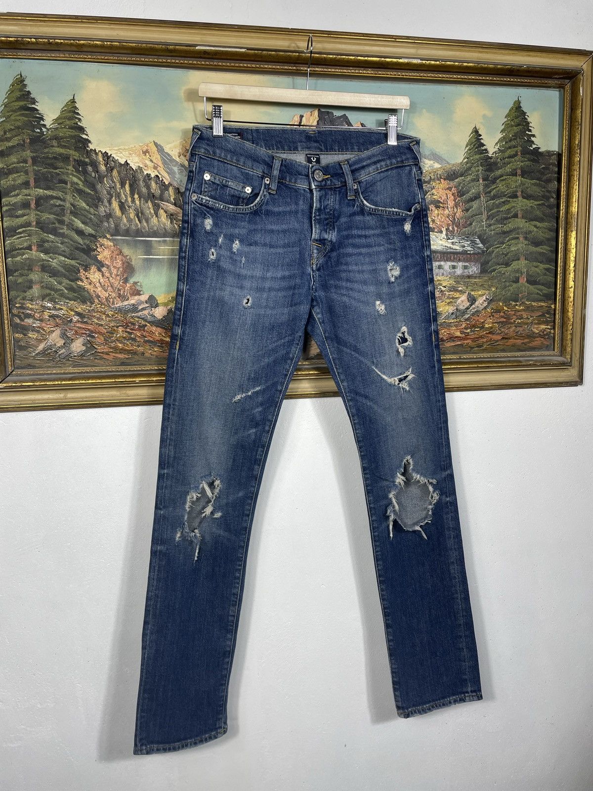 True Religion × Vintage True Religion Vintage Y2k Denim Jeans Ripped Pants Rocco Size 30" / US 8 / IT 44 - 3 Thumbnail