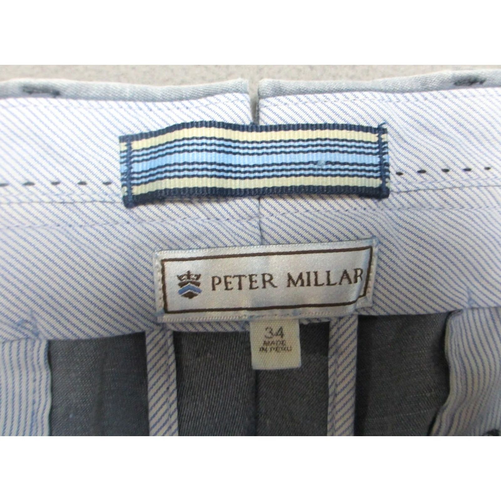 Peter Millar Peter Millar Pants Mens 34 Blue Golf Casual Straight Leg Resort Wear Pants Size US 34 / EU 50 - 4 Thumbnail