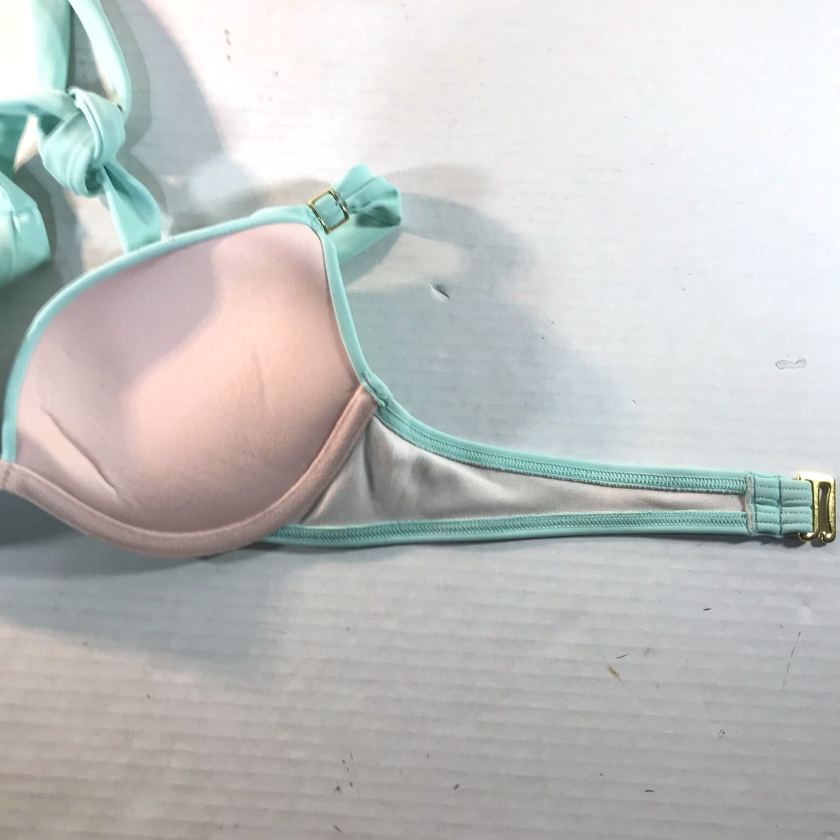 Swims Smart & Sexy Women’s Mint Green Push Up Bikini Top Halter Padded Swimwear 34B Size XXS / US 00 / IT 34 - 5 Thumbnail