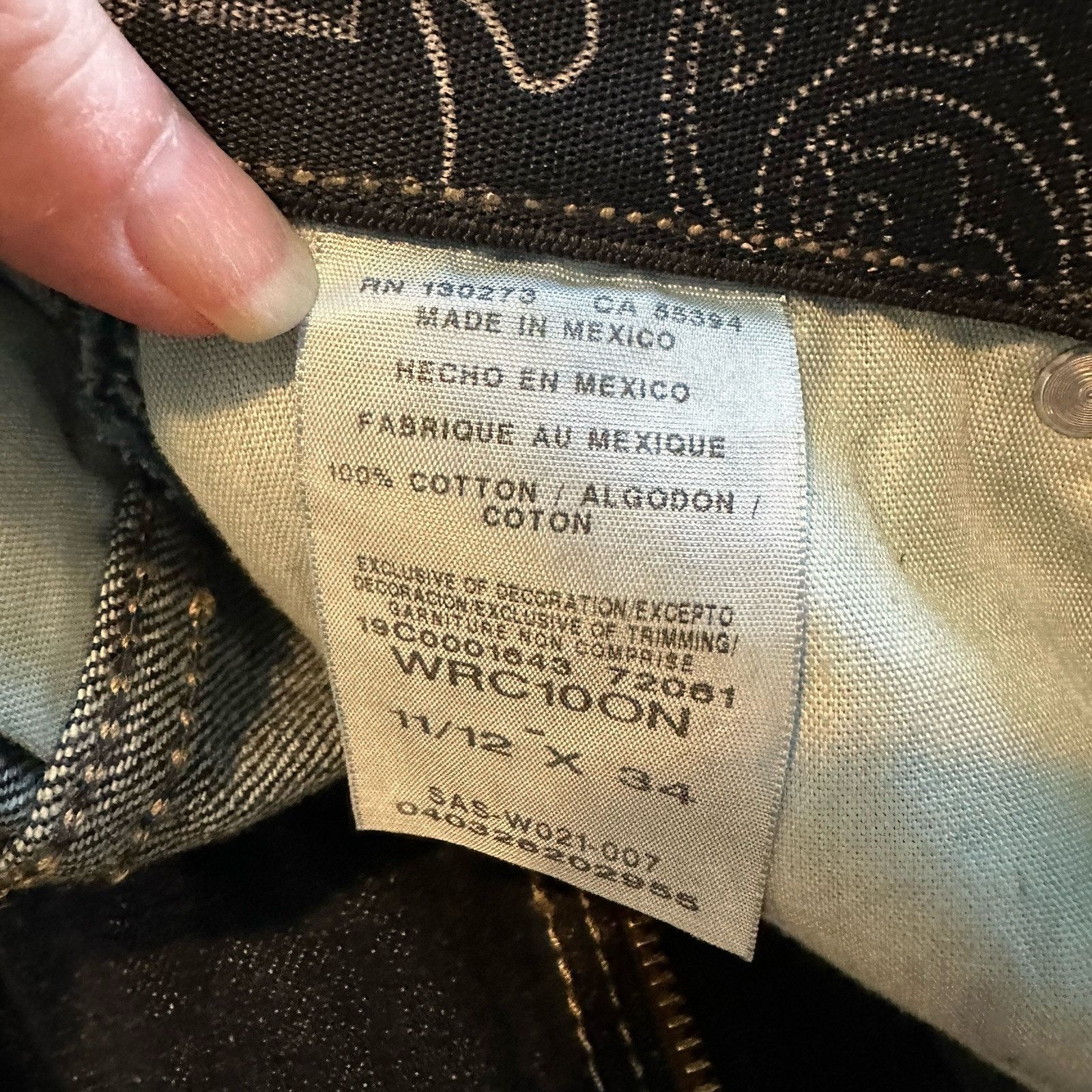Wrangler Wrangler Cash Women’s No Gap Jeans 11/12 x 34 Dark Wash NWT Size 34" / US 12 / IT 48 - 11 Thumbnail