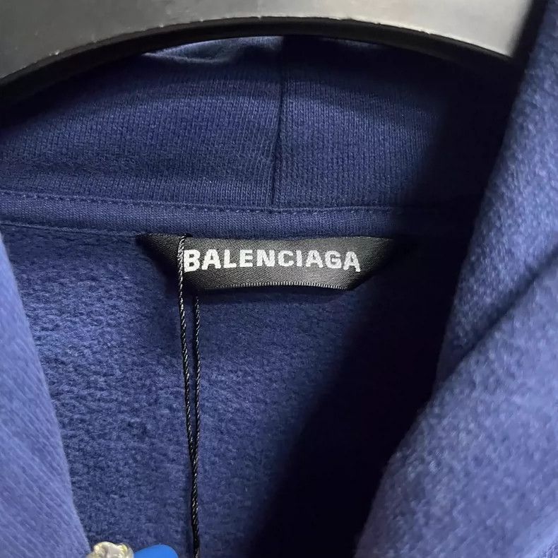 Balenciaga Balenciaga Blue Cartoon Print Hoodie-2505 Size US M / EU 48-50 / 2 - 2 Thumbnail