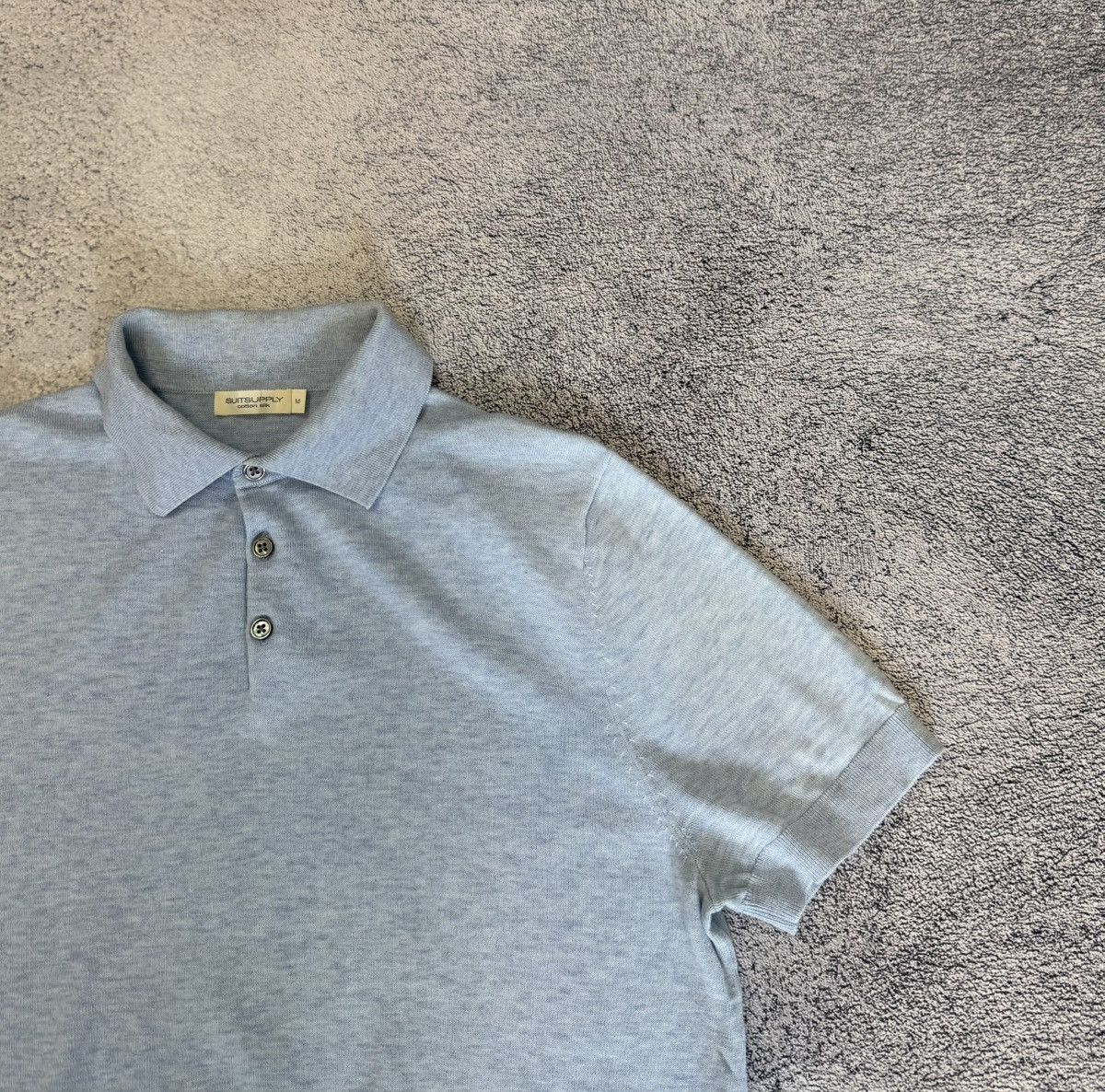 Suitsupply Suitsupply Knitted Polo Shirt Silk Cotton Blue Men M Luxury Size US M / EU 48-50 / 2 - 7 Thumbnail