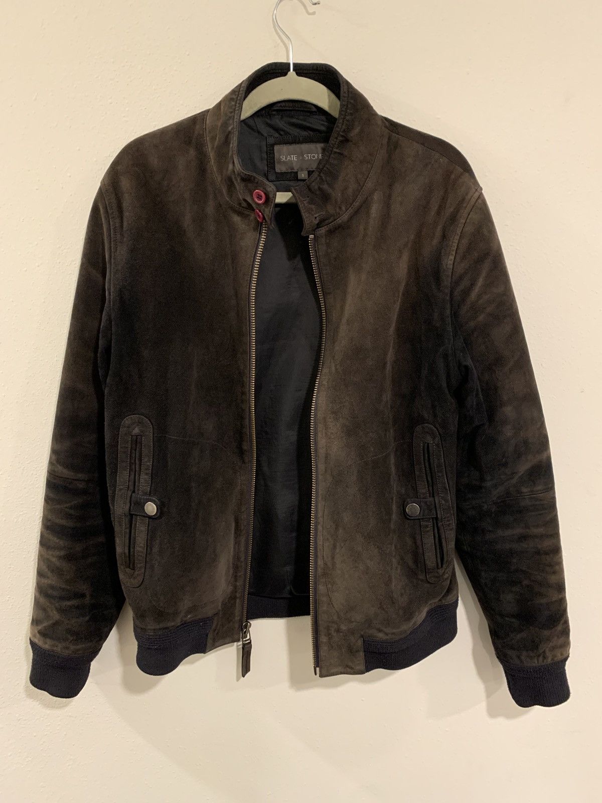 Slate & Stone slate & stone faded goat leather zip up jacket Size US S / EU 44-46 / 1 - 3 Thumbnail