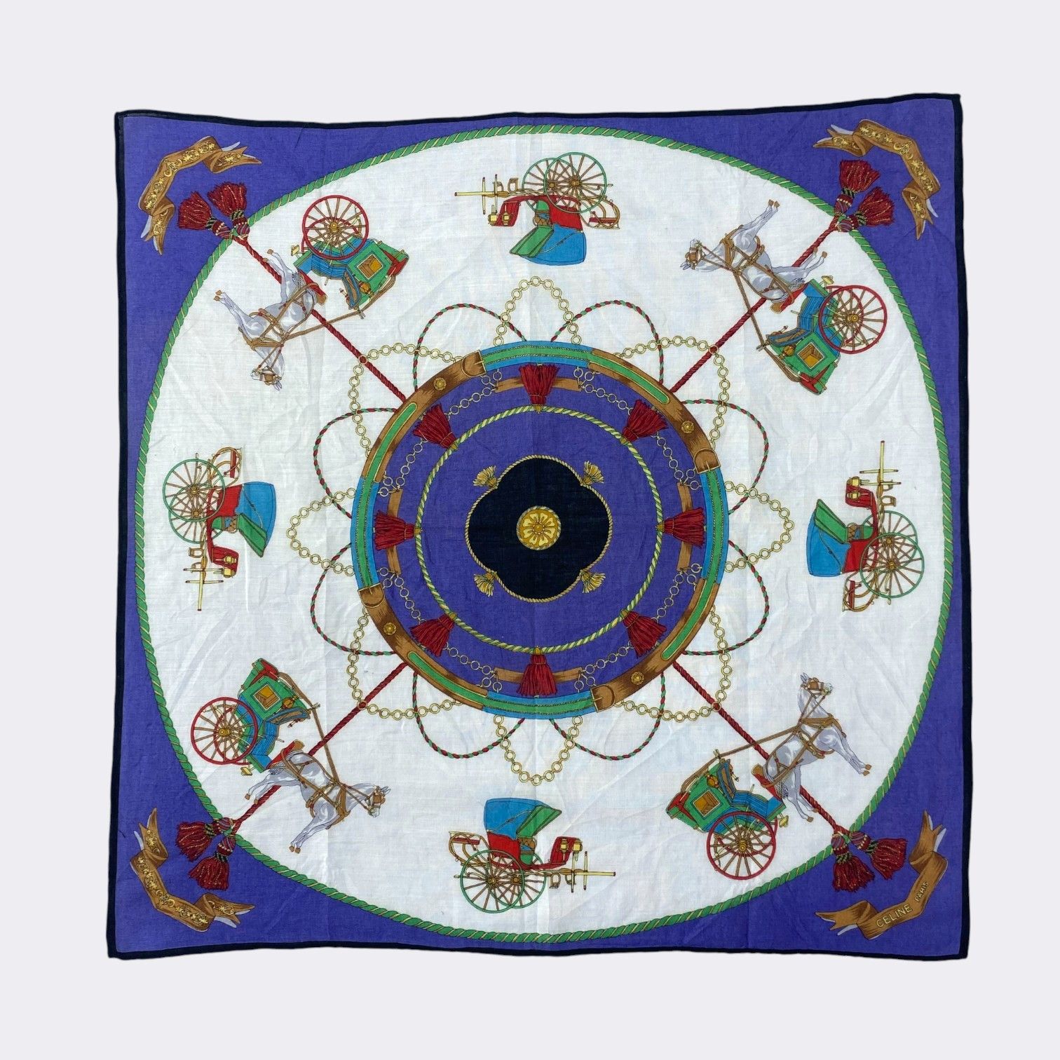 Celine Vintage Celine Handkerchief Neckerchief Bandana H138R Size ONE SIZE - 1 Thumbnail