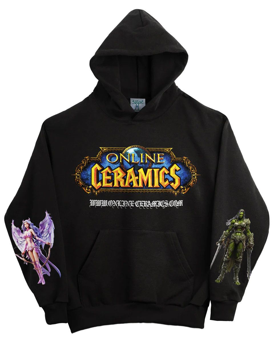 image of Online Ceramics Level 60 Wow Hoodie Sweatshirt - 2Xl - in Black, Men's