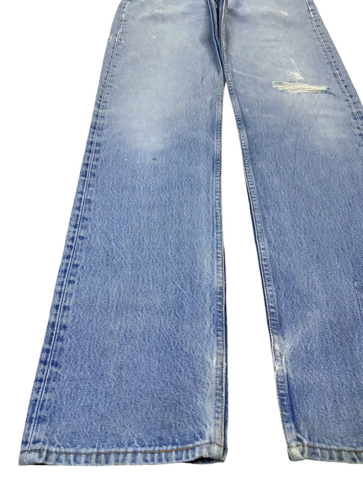 Levi's Vintage 90s Levis 501xx Blue Wash Patched Ripped Baggy Jeans Size US 33 - 6 Thumbnail