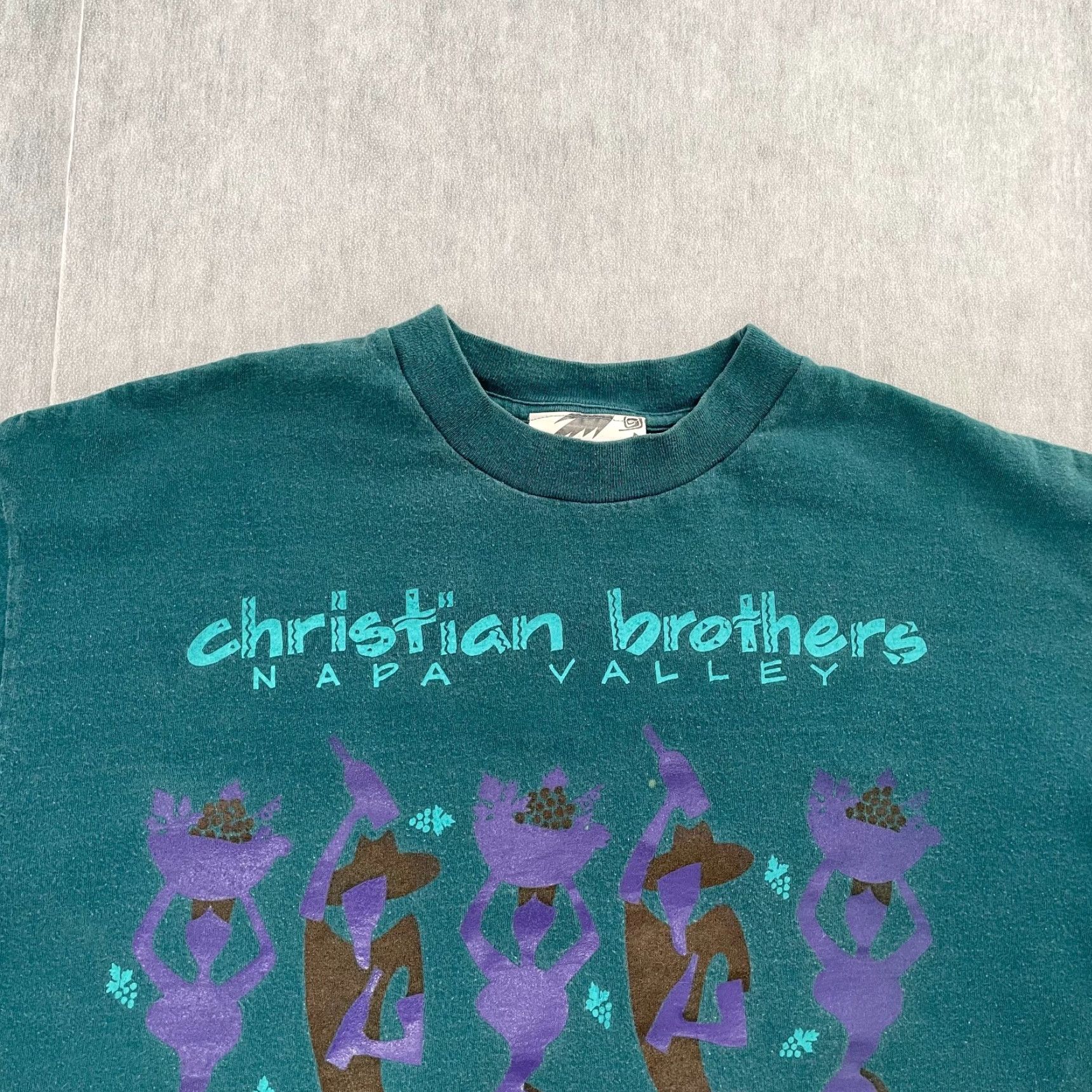 Logo 7 VINTAGE Gone Tropo Christian Brothers Napa Valley Shirt XL Green Logo 90s Mens Size US XL / EU 56 / 4 - 3 Thumbnail