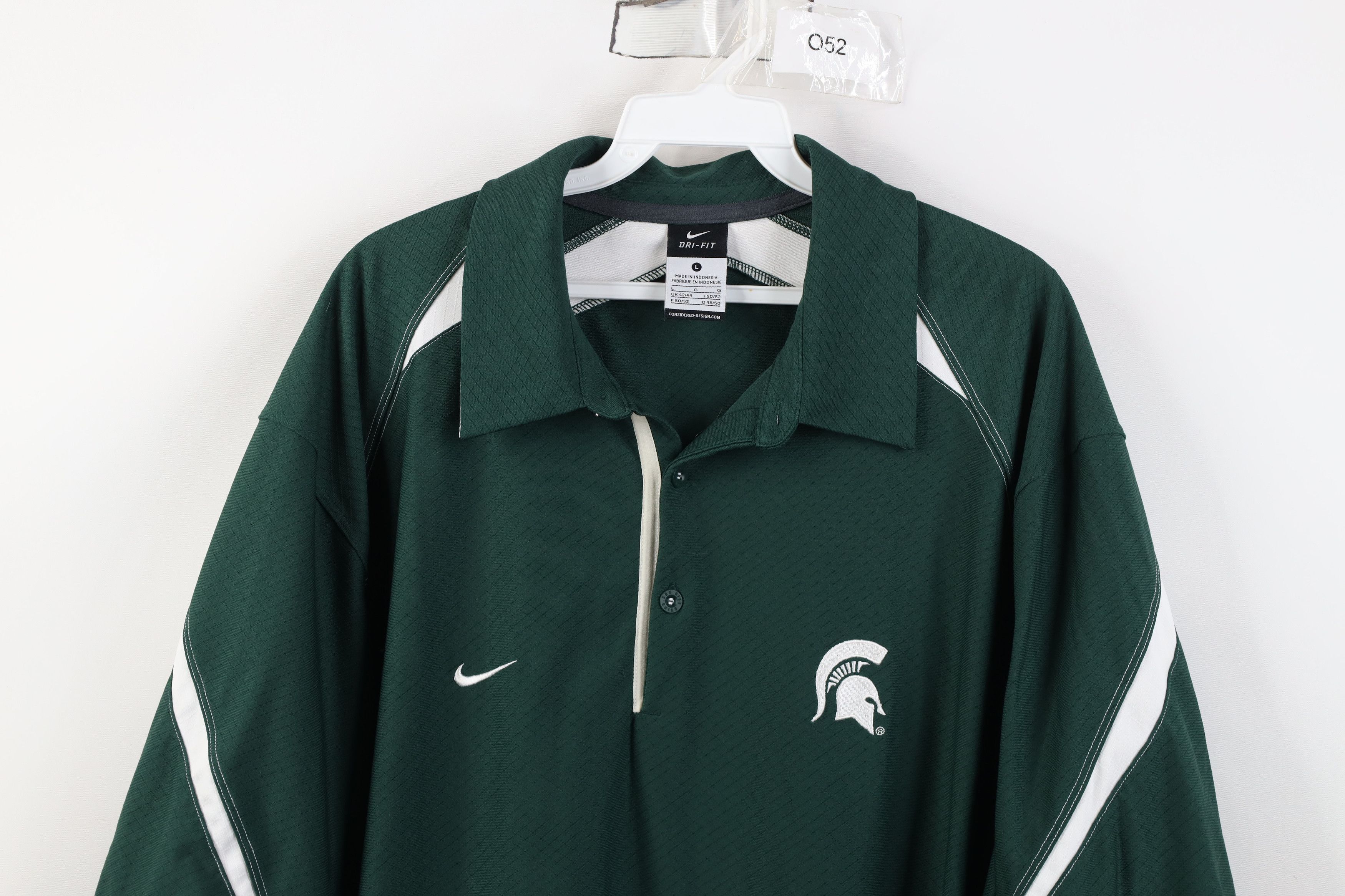 Nike Nike Scott Mini Swoosh Michigan State University Knit Polo Size US L / EU 52-54 / 3 - 2 Thumbnail