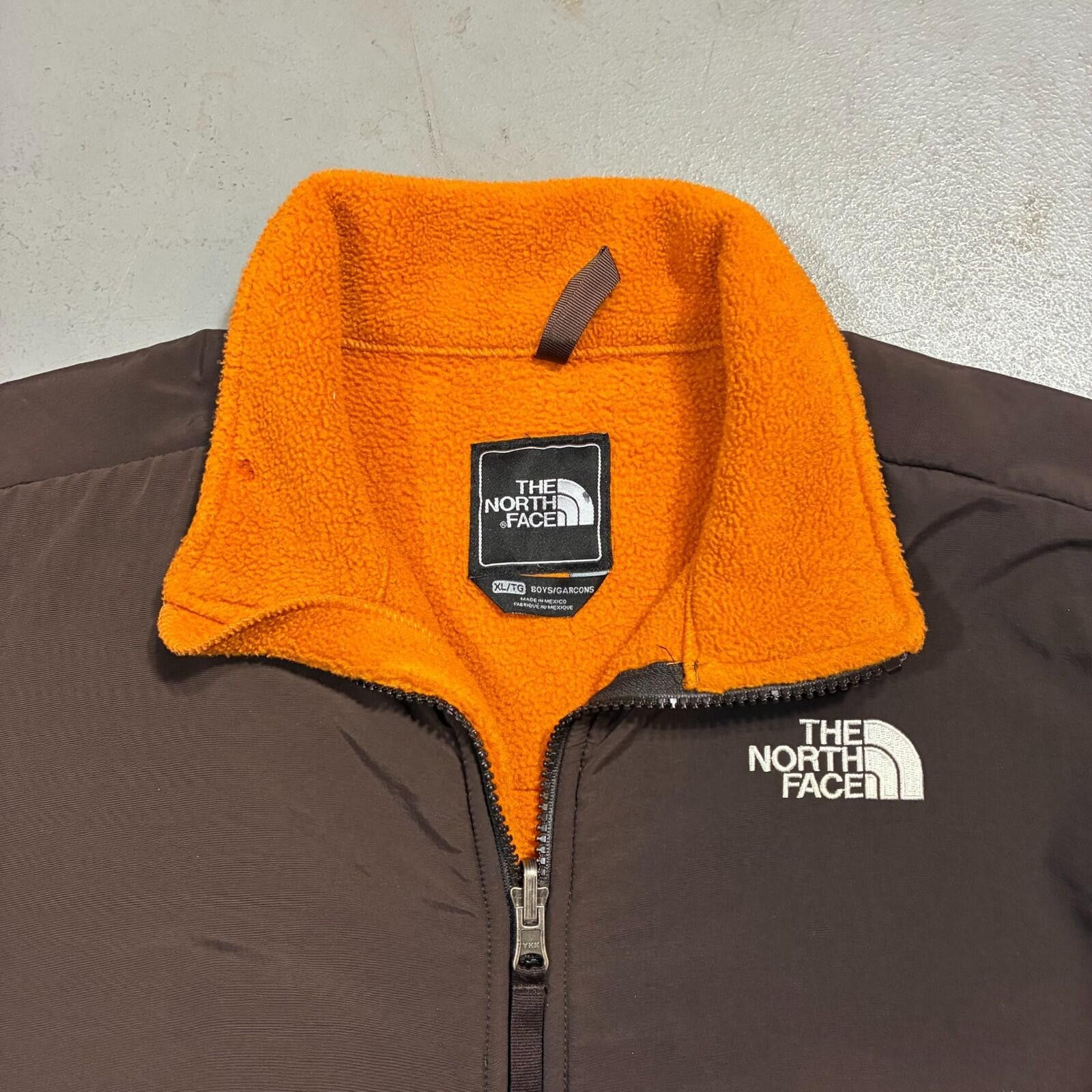 The North Face North Face Denali Boys XL Orange Brown Fleece Jacket 2000s Size US XL / EU 56 / 4 - 3 Thumbnail