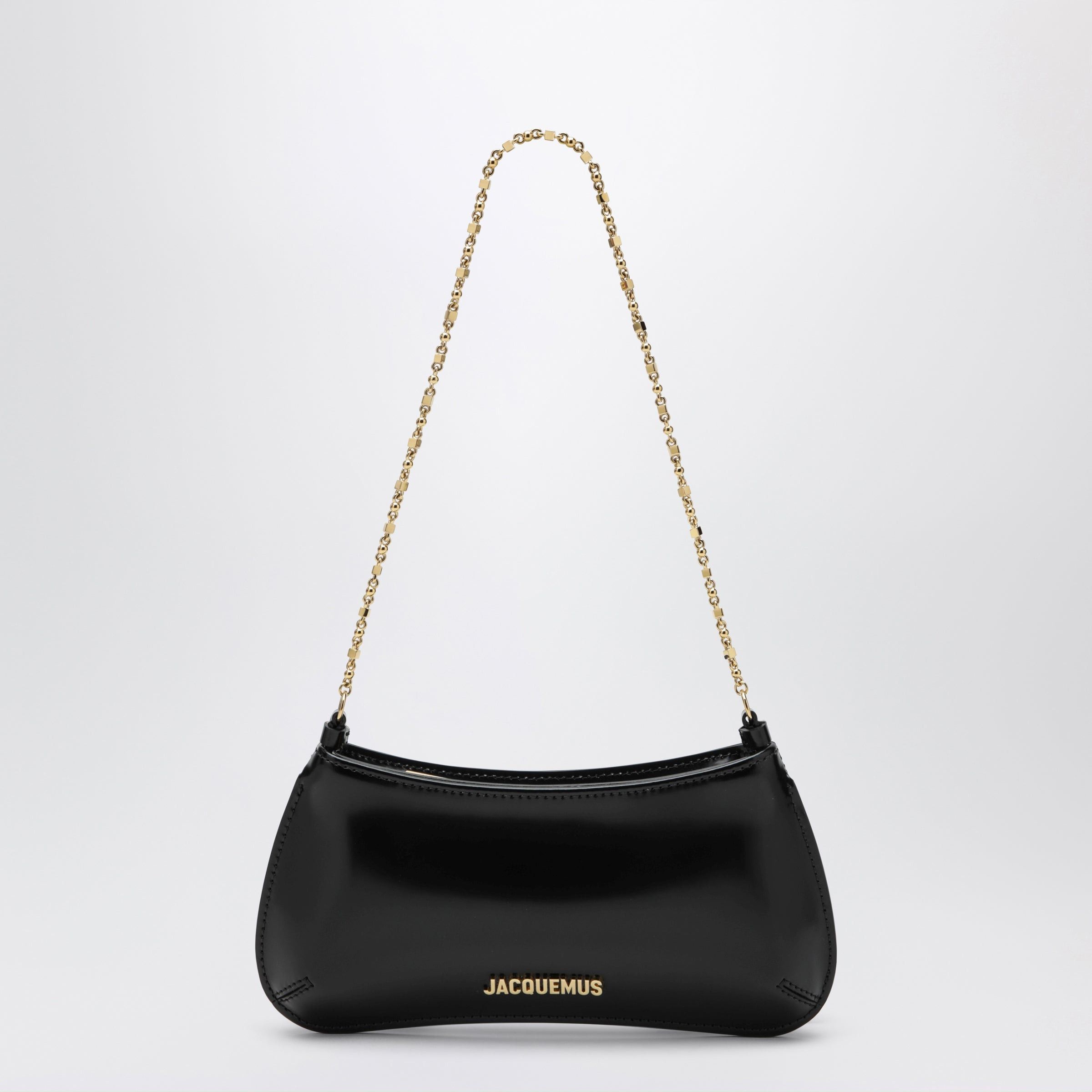 Jacquemus Le Bisou Chaine Black Patent Bag, Women's