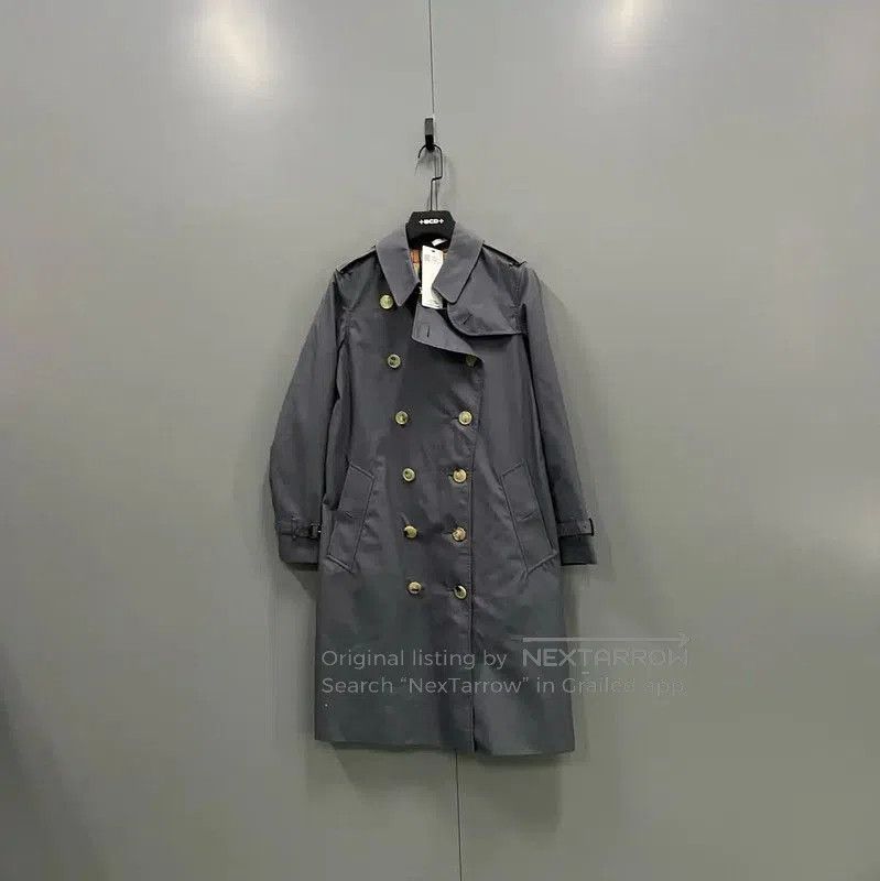 Burberry Burberry Gray Cotton Mid-Length Trench Coat. Size XXS / US 00 / IT 34 - 1 Thumbnail