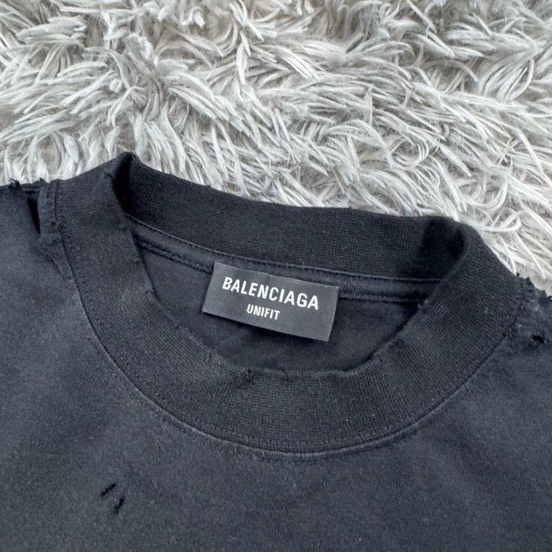 Balenciaga Balenciaga Scissors Distressed Long Sleeve Size US M / EU 48-50 / 2 - 2 Thumbnail