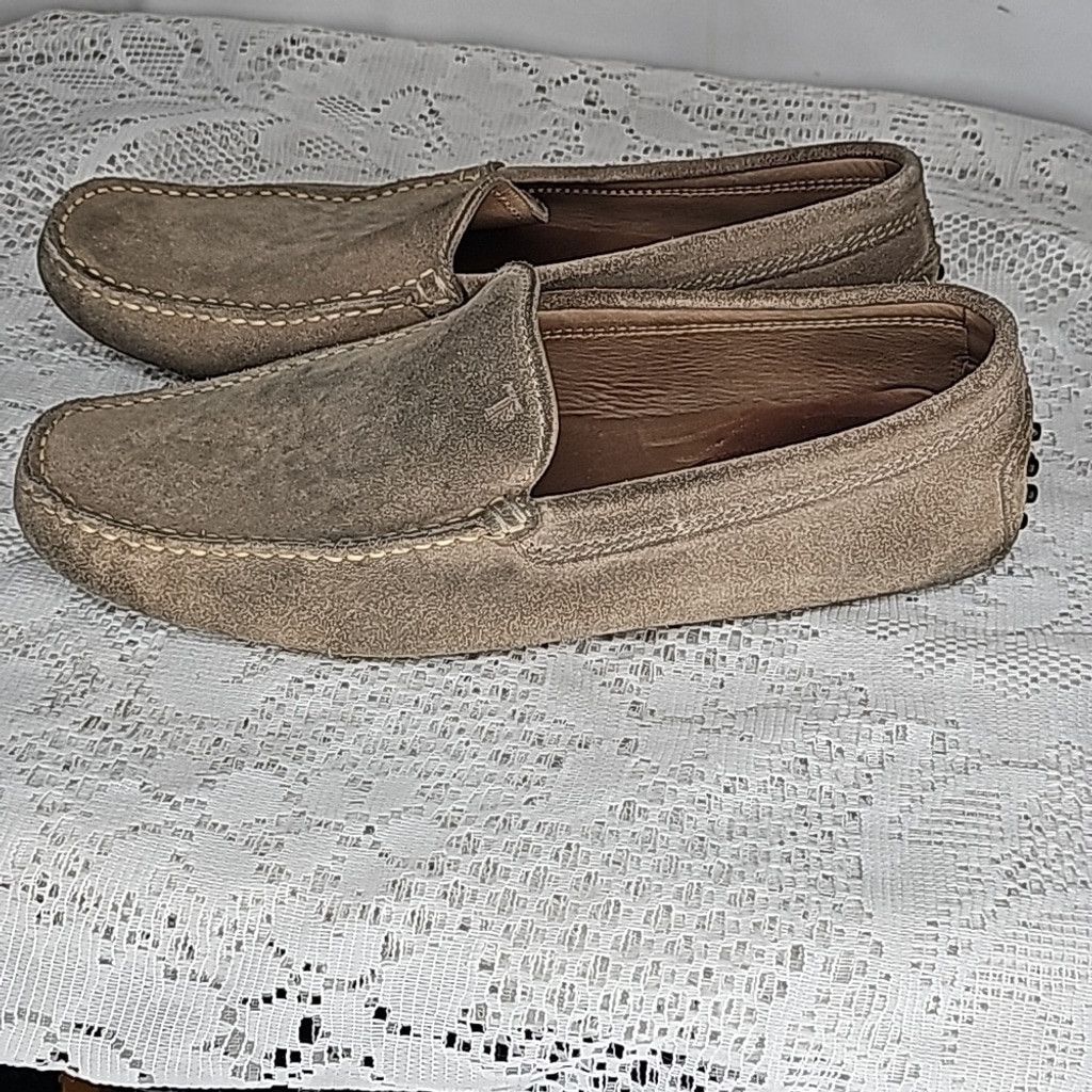 Tod's Tod's tan beige leather suede slip on penny loafer shoes 7.5 Size US 7.5 / EU 40-41 - 6 Thumbnail