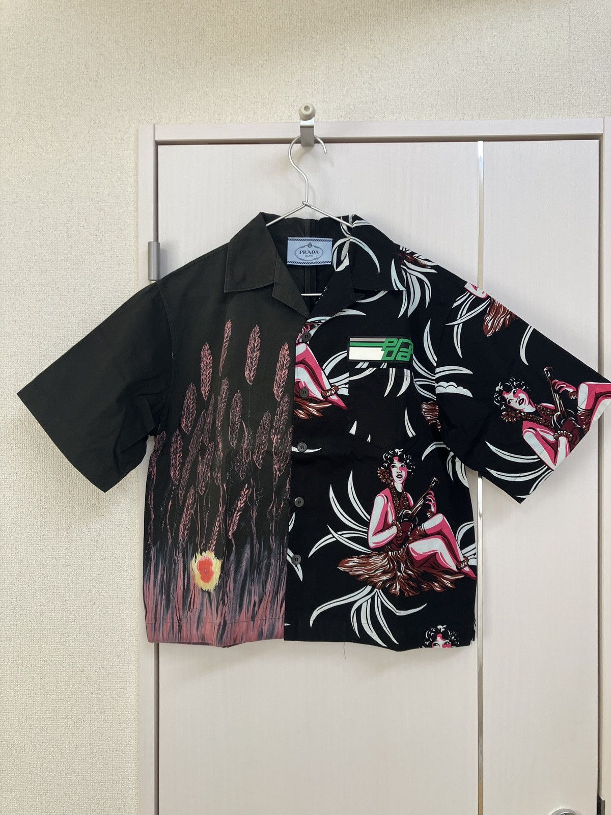 Prada Plada Double Match SS18 Heavyweight Poplin Bowling Shirts Size US S / EU 44-46 / 1 - 1 Thumbnail