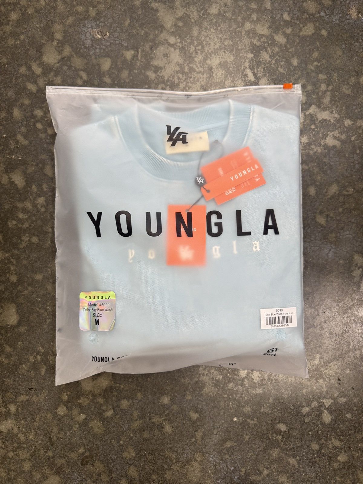 YoungLA YOUNGLA LOVESET CREWNECK SKY BLUE WASH SIZE M BRAND NEW Size US M / EU 48-50 / 2 - 6 Thumbnail