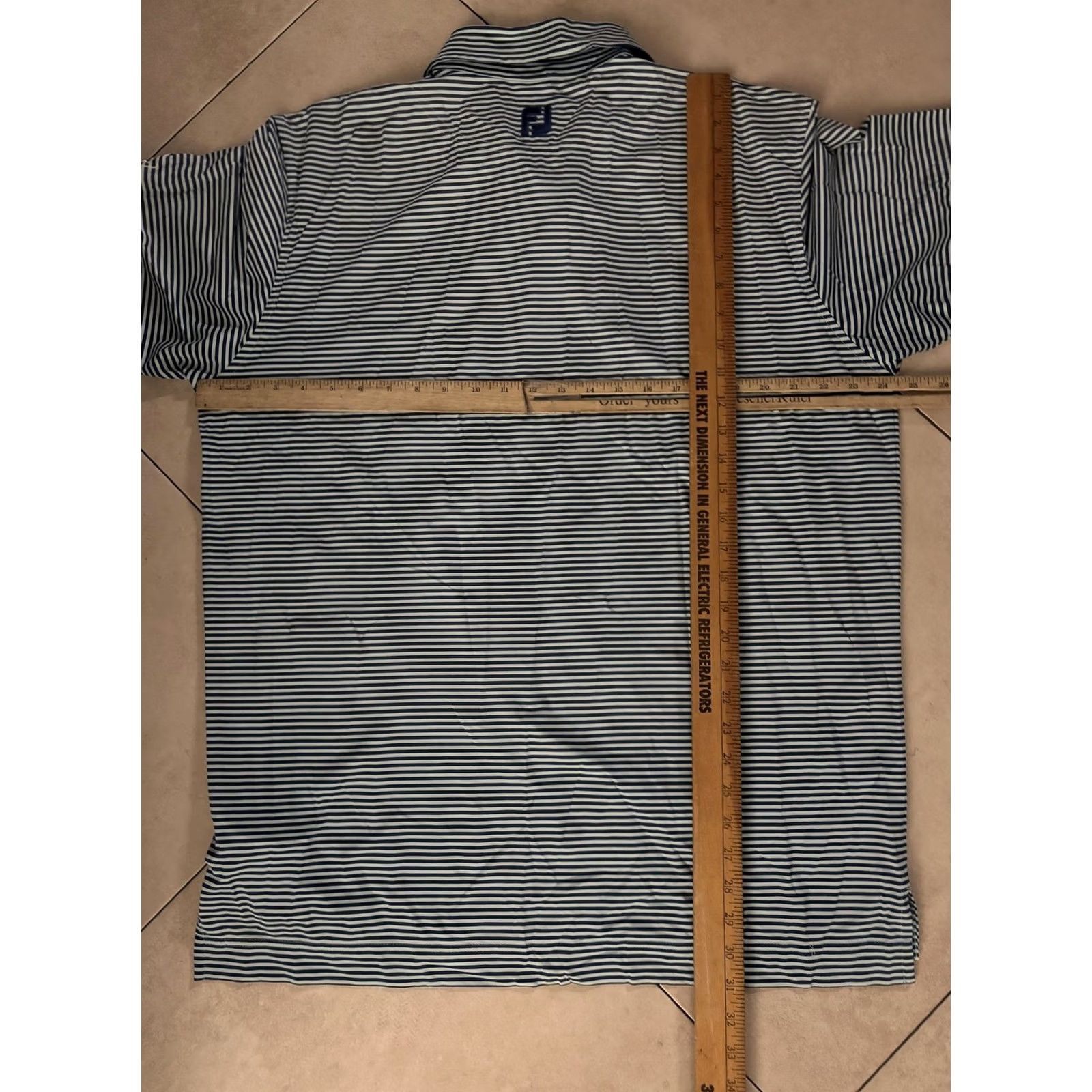 Footjoy FootJoy Polo Shirt Mens XL Blue Stripe TPC Treviso Bay Golf Casual Performance Size US XL / EU 56 / 4 - 6 Thumbnail
