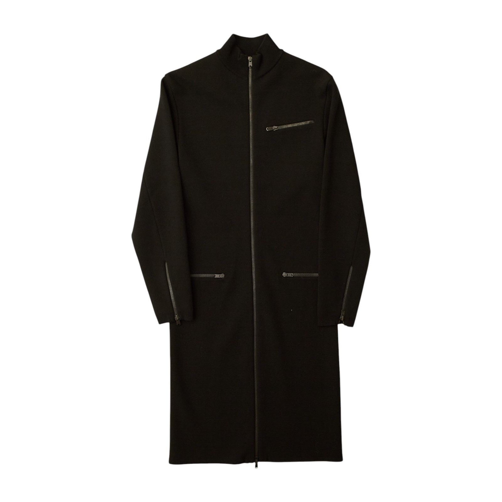 Alaia Black Wool Knit Zip Coat Size XS / US 0-2 / IT 36-38 - 1 Thumbnail