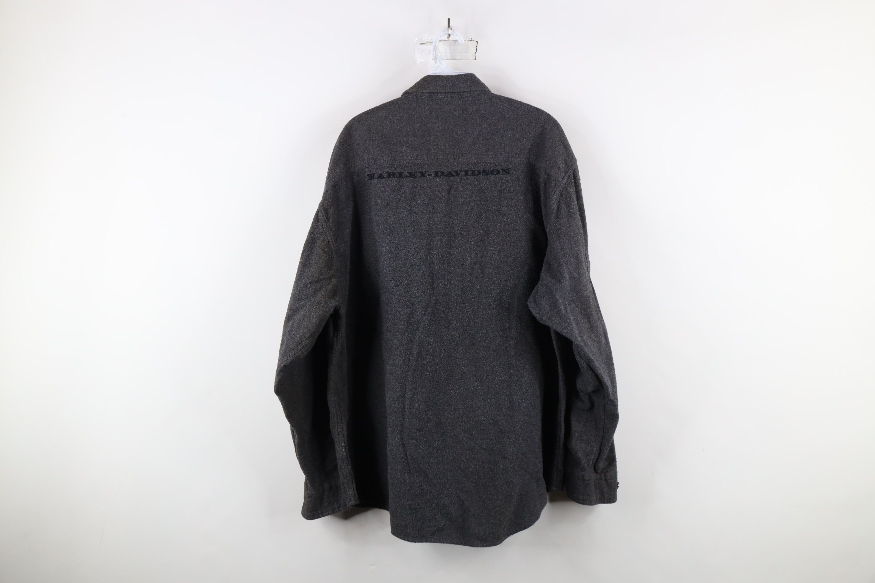 Harley Davidson × Vintage Vintage 90s Harley Davidson Spell Chamois Cloth Button Shirt Size US XXL / EU 58 / 5 - 11 Thumbnail