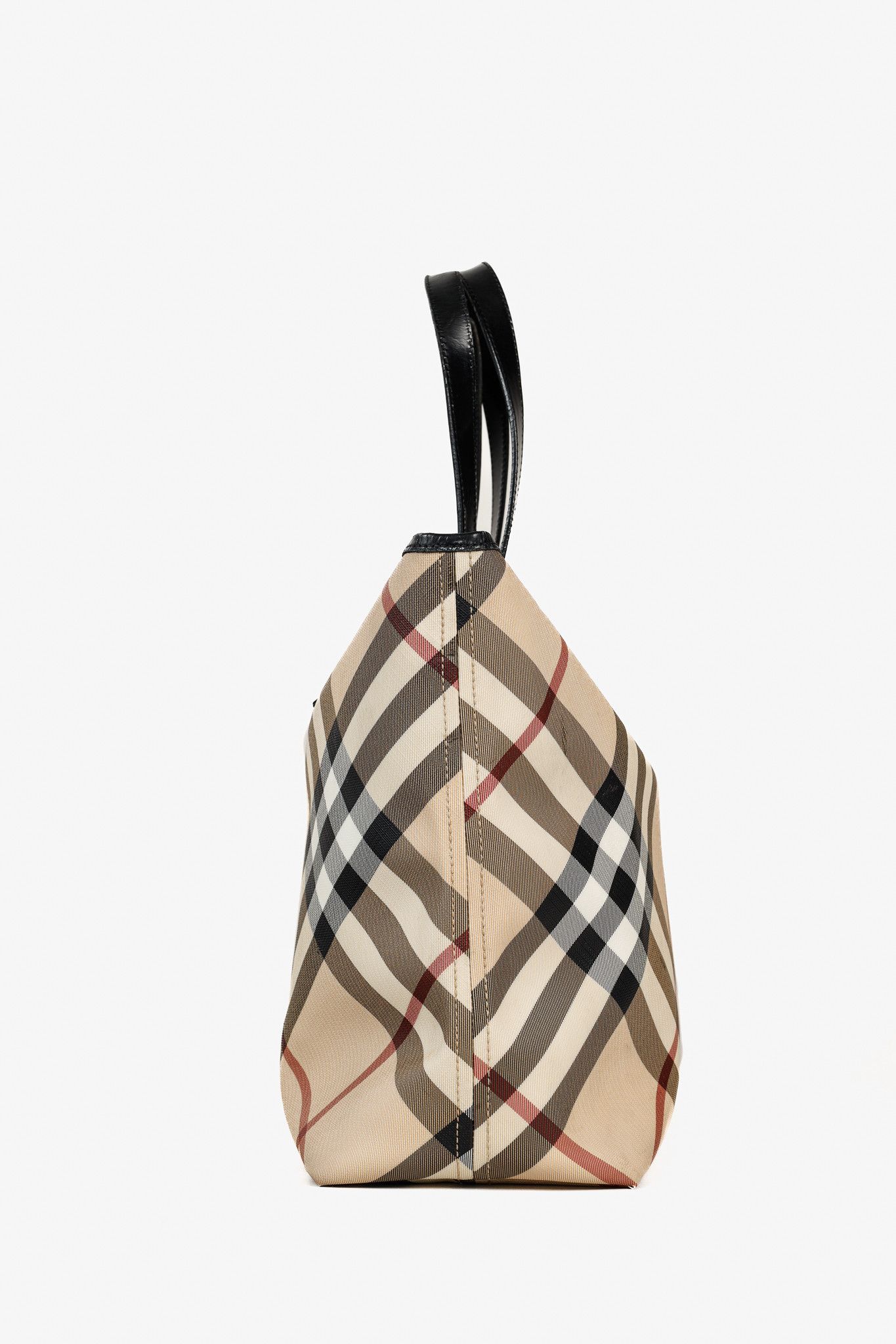 Burberry Burberry Nova Check Leather-Trimmed Large Shopper Tote Size ONE SIZE - 3 Thumbnail