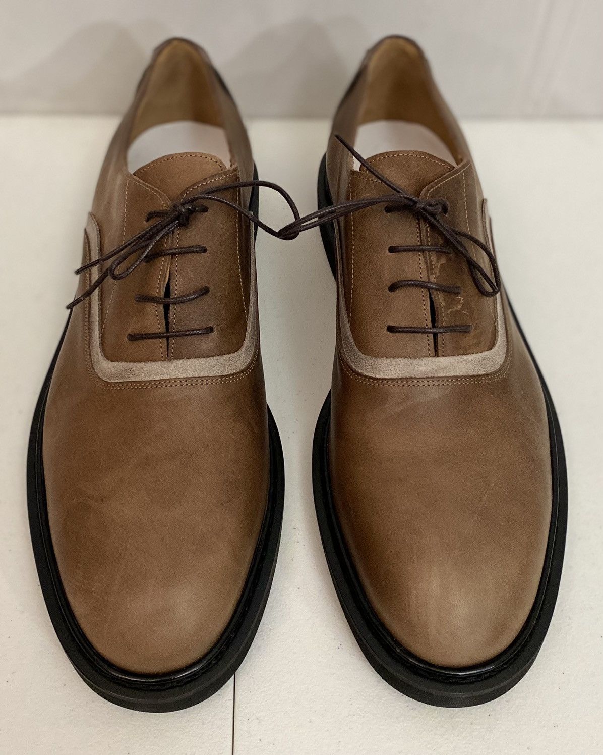 Maison Margiela Maison Margiela 22 🇮🇹 Brown Leather Suede Trim Oxfords 13 New Size US 13 / EU 46 - 12 Thumbnail