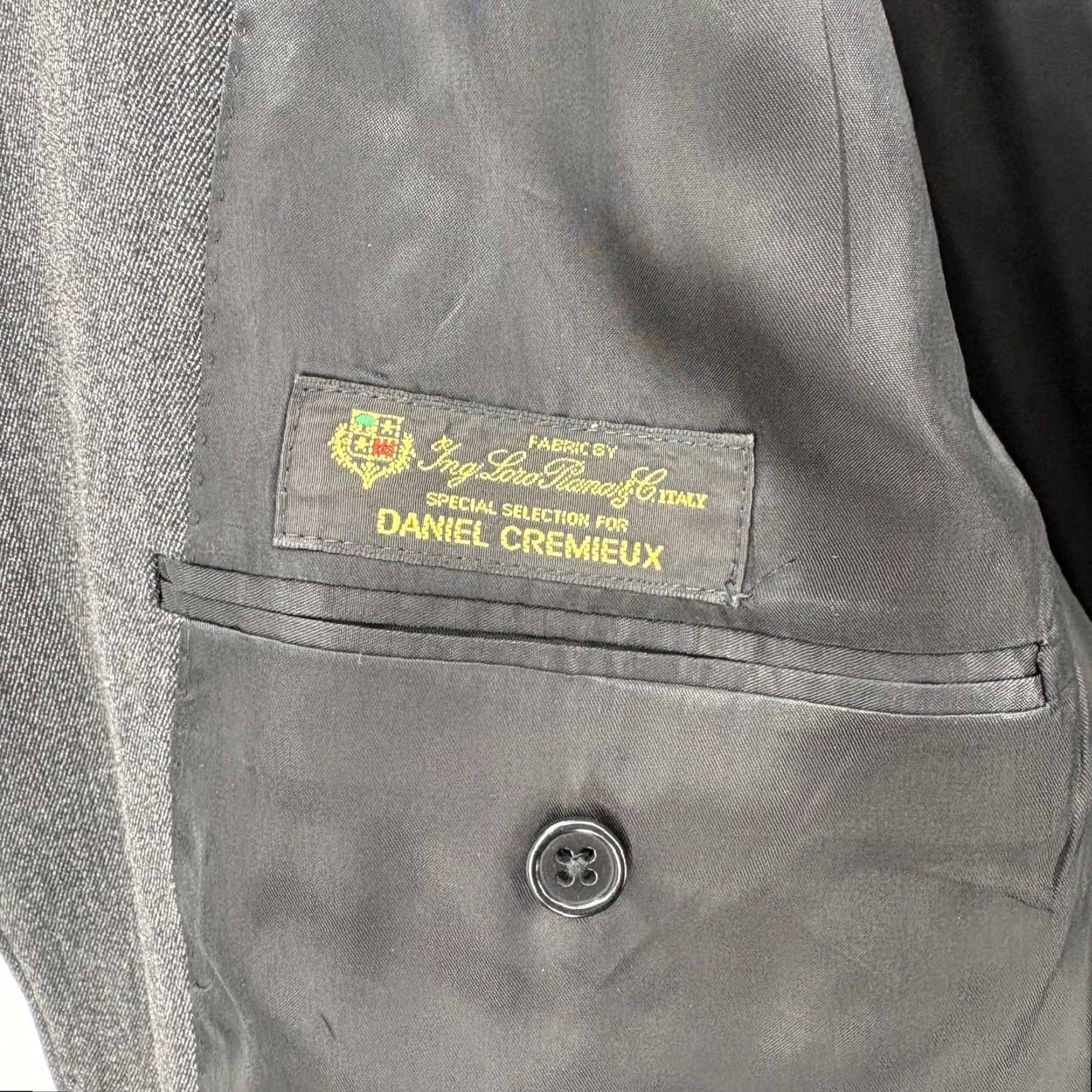 Cremieux Daniel Cremieux Blazer Mens 46R Gray Pure Wool Loro Piana Sport Coat Jacket Size 46R - 7 Thumbnail