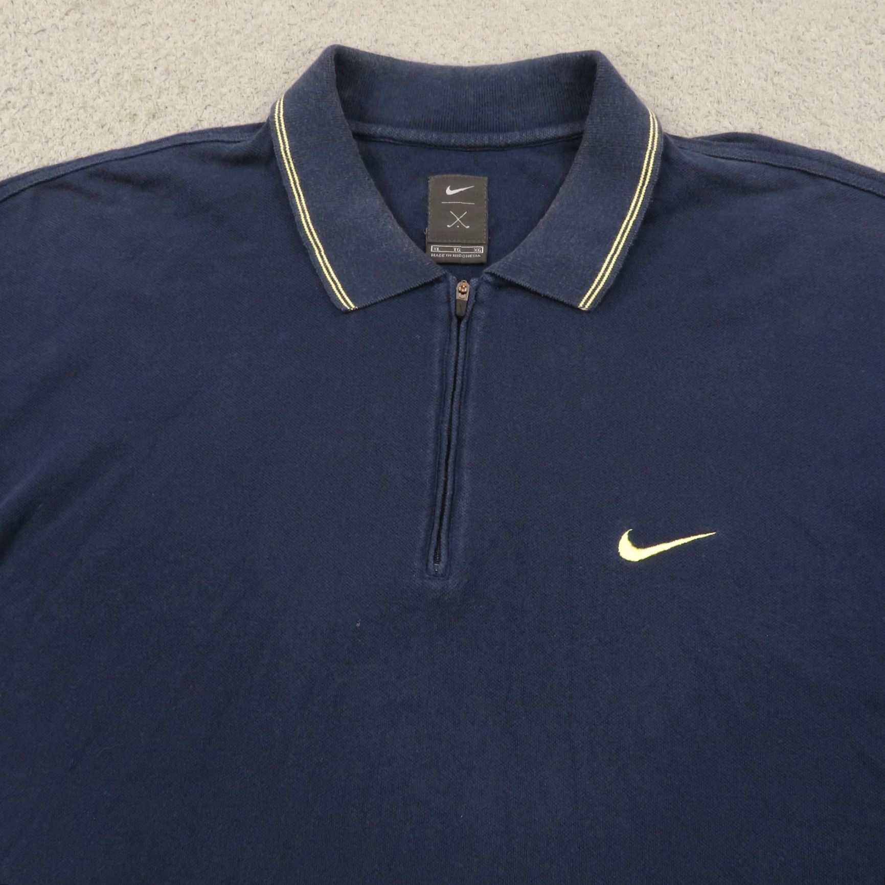 Nike VINTAGE Nike Polo Shirt Mens XL Yin Yang Slam Logo Tiger Woods Check Swoosh 90s Navy Shirt Mens XL Nike Polo 90s Navy Size US XL / EU 56 / 4 - 3 Thumbnail