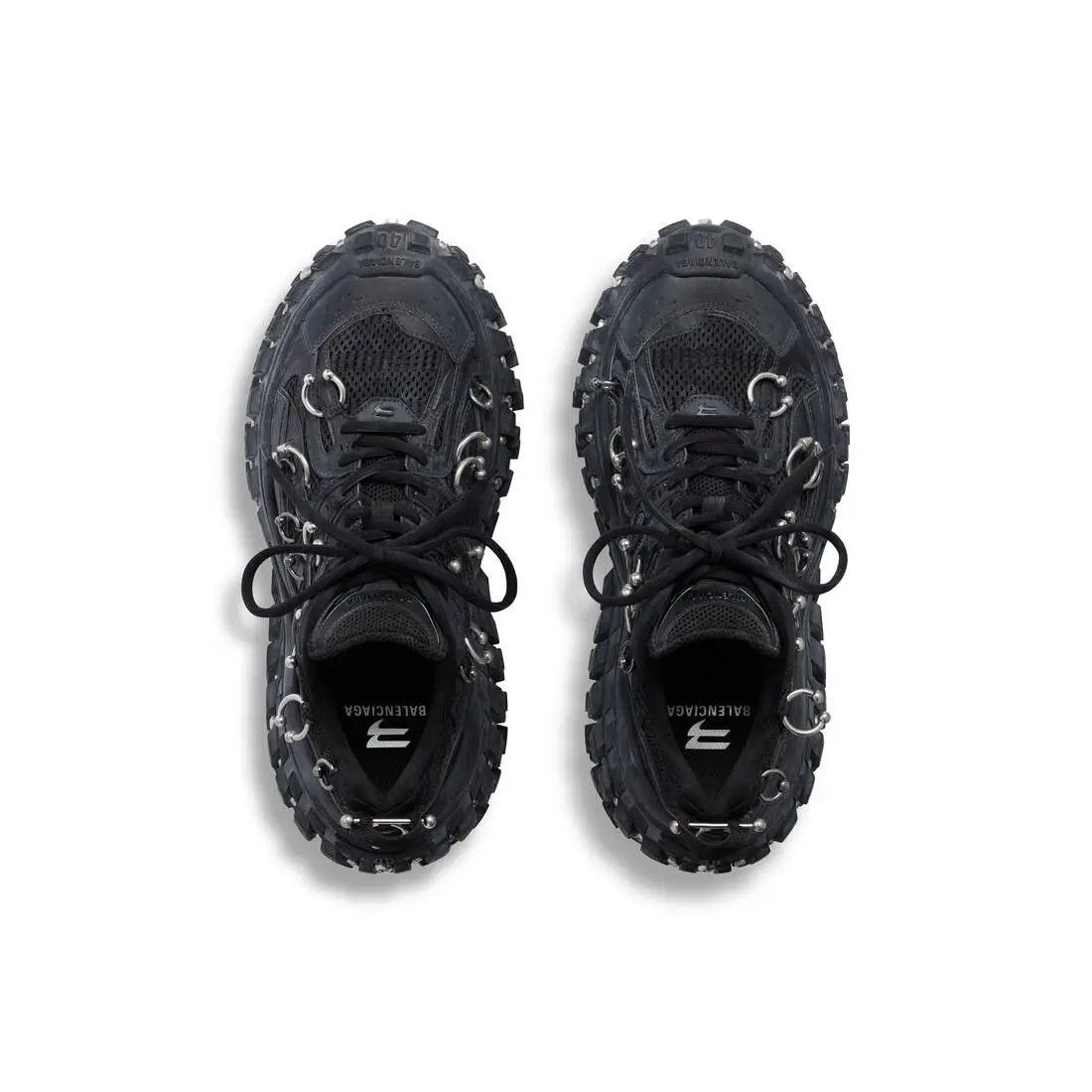Balenciaga o1w1db11225 Bouncer Screw Sneakers With Piercings in Black Size US 14 / EU 47 - 4 Thumbnail