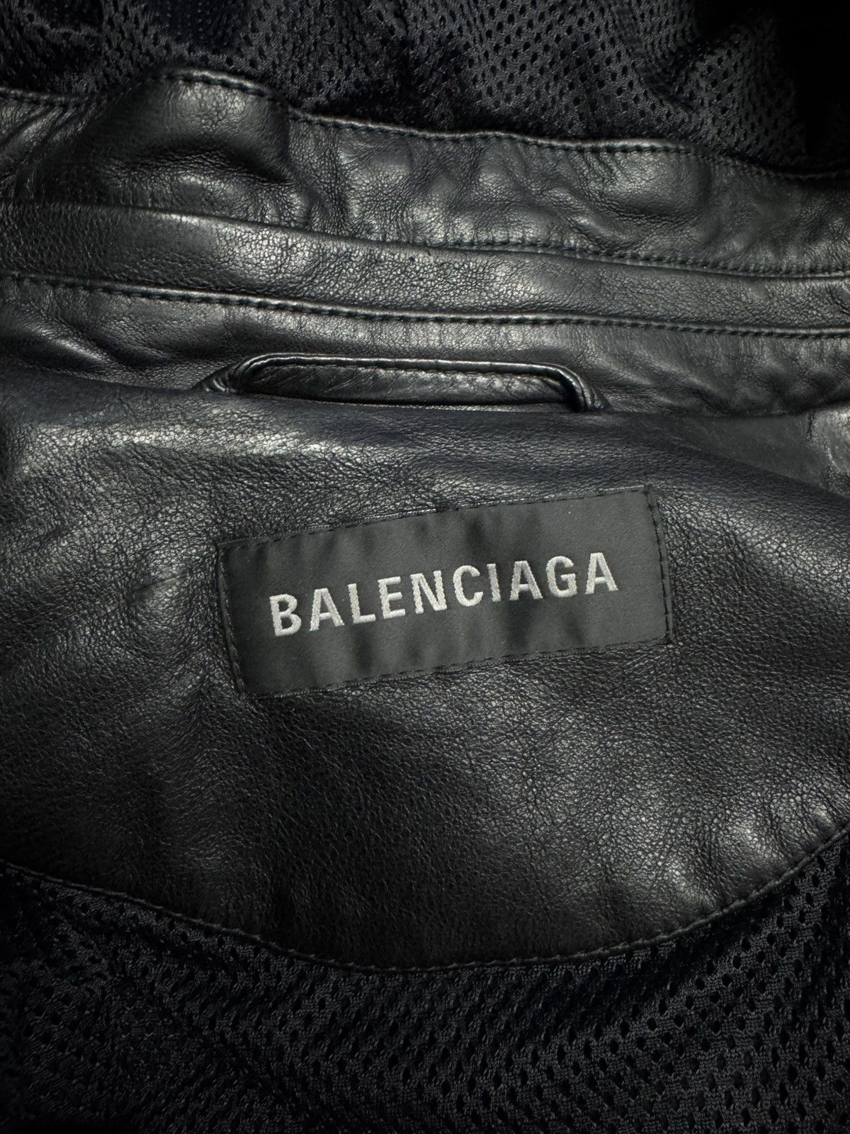 Balenciaga Balenciaga lambskin leather track jacket sports B logo Size US L / EU 52-54 / 3 - 5 Thumbnail