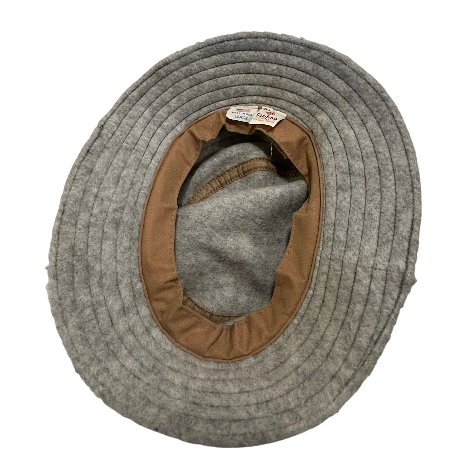 Columbia Vintage Fluffy Grey Bucket Hat Columbia Made in USA Size ONE SIZE - 9 Thumbnail