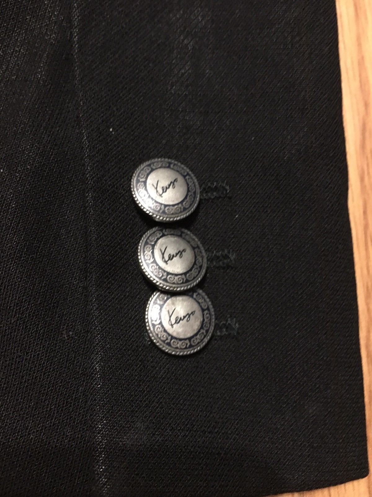 Kenzo KENZO HOMME Wool Black Mens Blazer Jacket IT 52 Size 42R - 8 Thumbnail