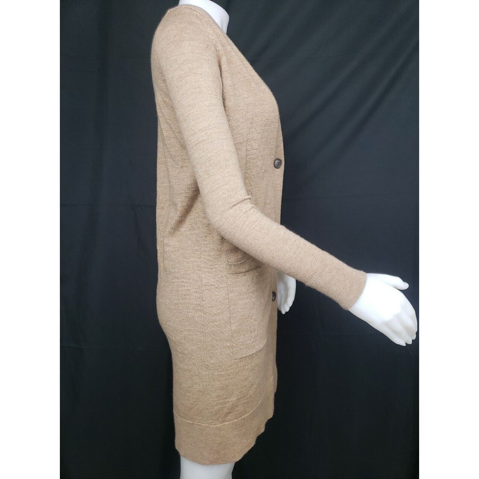 Pendleton Merino Sweater Womens XXS Beige Long Cardigan Dust