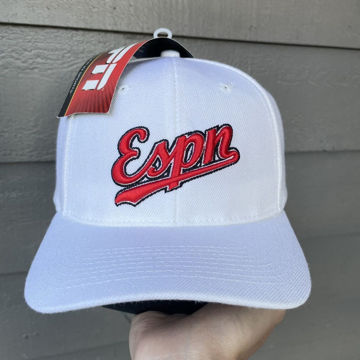 Drew Pearson Vintage ESPN Drew Pearson White Wool Strapback Hat NWT Size ONE SIZE - 1 Thumbnail