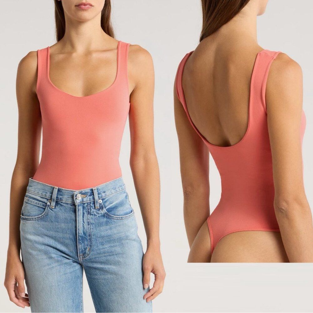 Free People NWT New Free People Clean Lines Papaya Bodysuit Size M/L Size M / US 6-8 / IT 42-44 - 1 Thumbnail