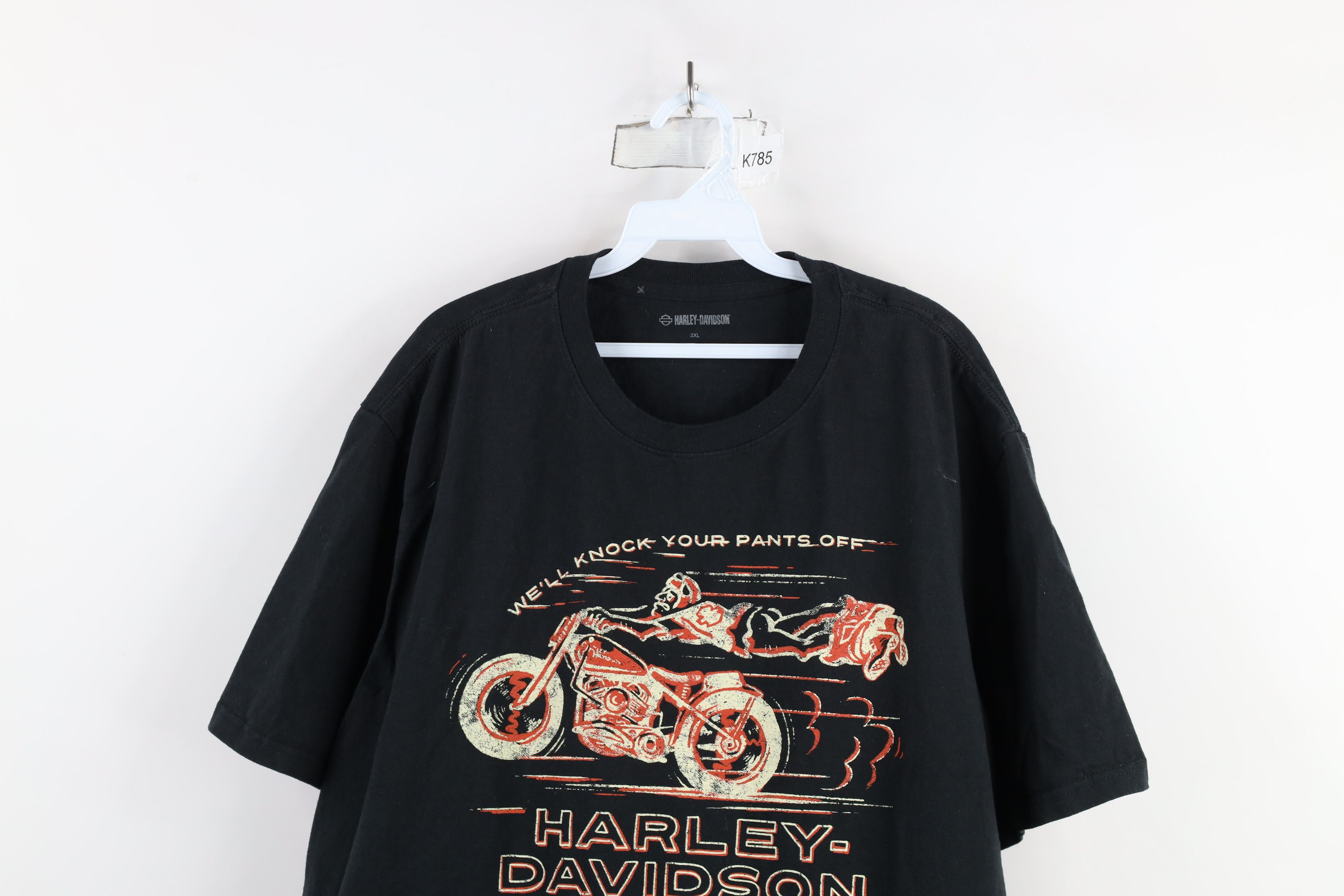 Harley Davidson × Vintage Y2K Harley Davidson Spell Out Barracuda Fish T-Shirt Black Size US XXL / EU 58 / 5 - 2 Thumbnail