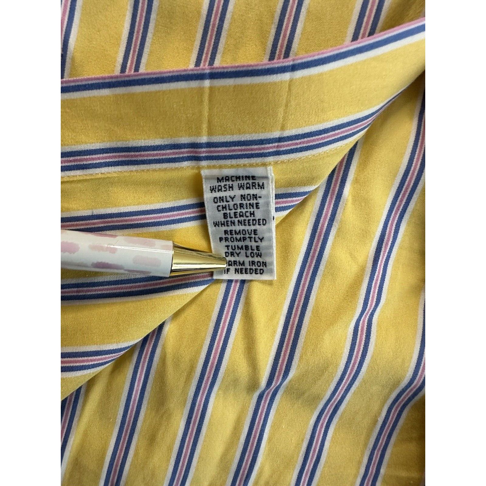 Ralph Lauren Ralph Lauren Custom Fit, Button XL Shirt Yellow Striped/Pony Size US XL / EU 56 / 4 - 5 Thumbnail