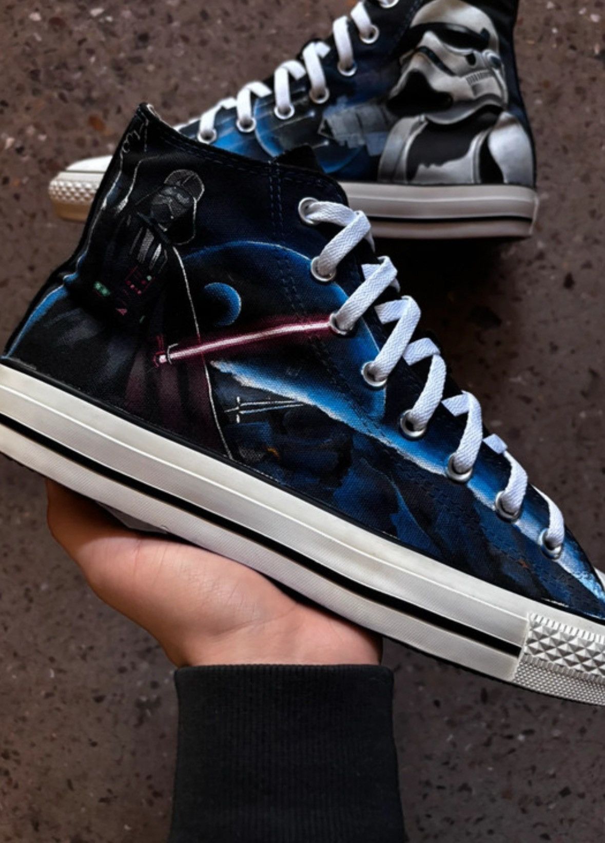Converse Men’s high custom sneakers Converse All Star - Star Wars Size US 9.5 / EU 42-43 - 9 Thumbnail